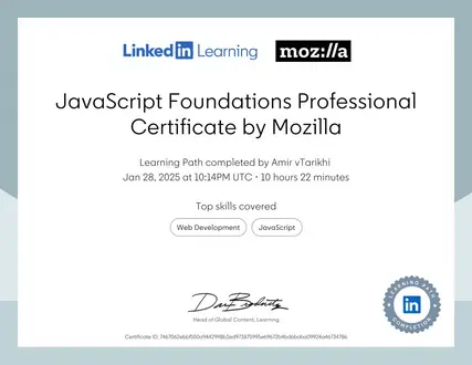 JavaScript Foundations Professional Certificate